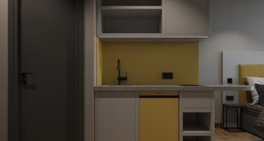 Deluxe suite with kitchen overlooking the river