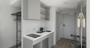 Deluxe suite with kitchen overlooking the river